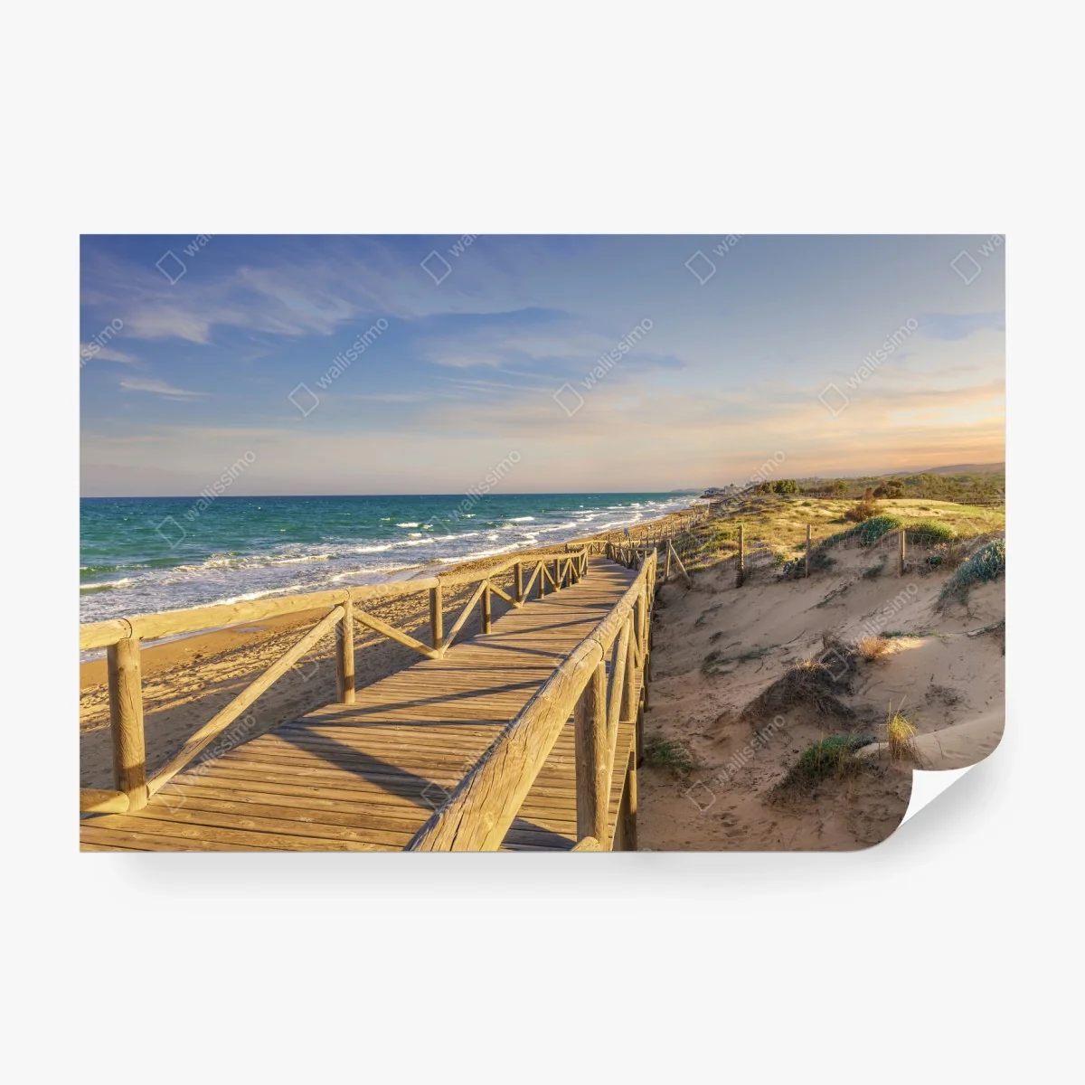 Carta da parati passerella sul mare a Guardamar • Wallissimo® Carta da parati passerella sul mare a Guardamar • Wallissimo®