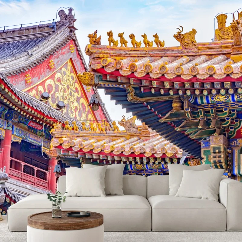 Carta da parati antica bellezza del tempio Lama di Beijing