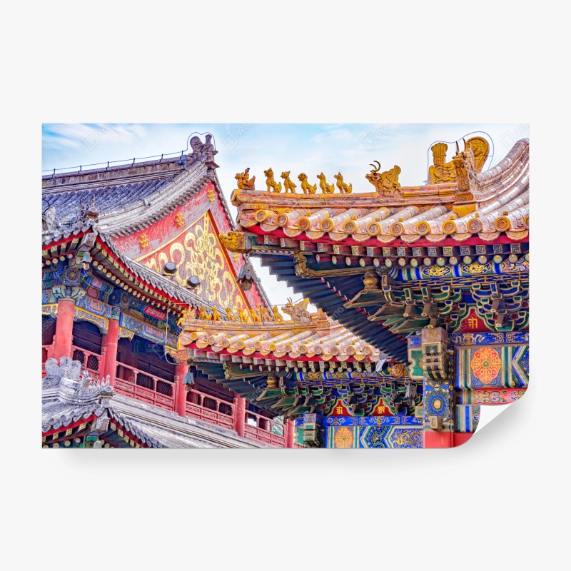 Carta da parati antica bellezza del tempio Lama di Beijing