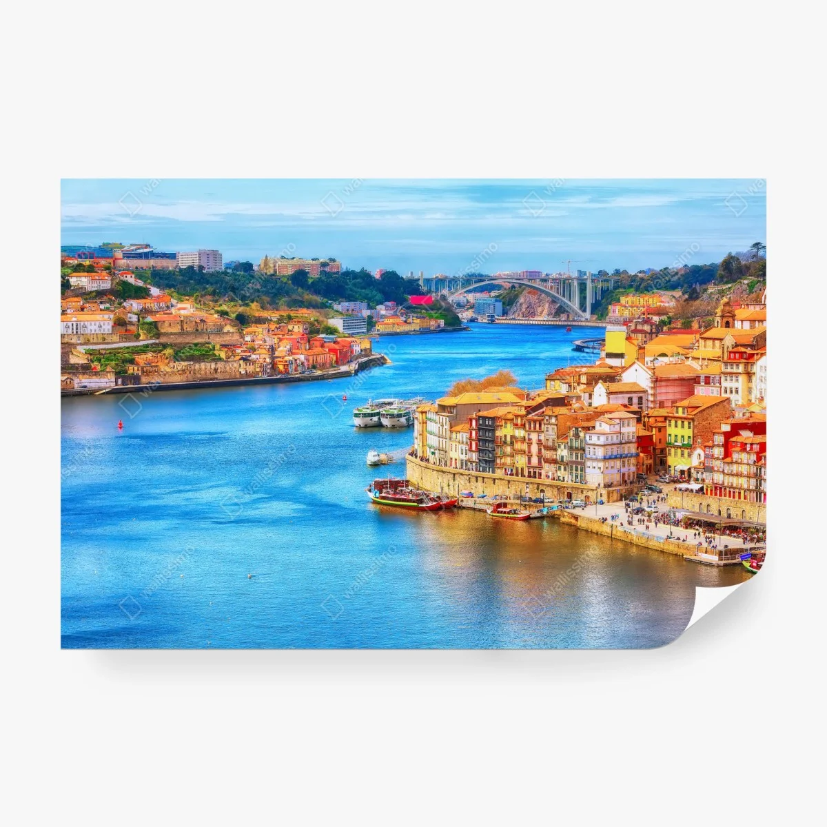 Carta da parati panorama colorato di Porto sul Douro • Wallissimo®