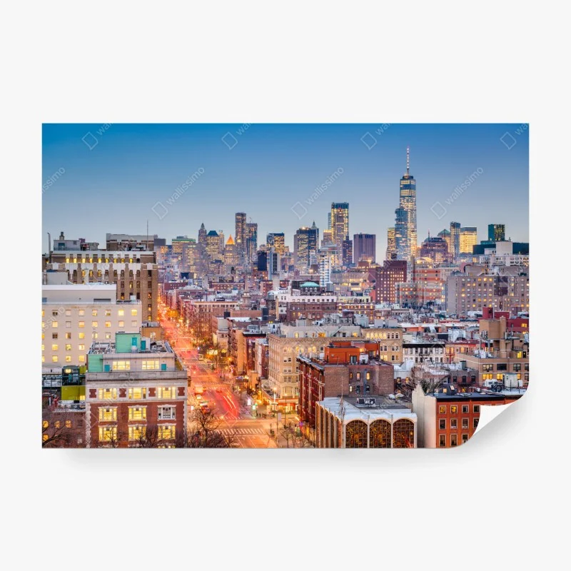 Carta da parati tramonto su Manhattan: skyline di New York