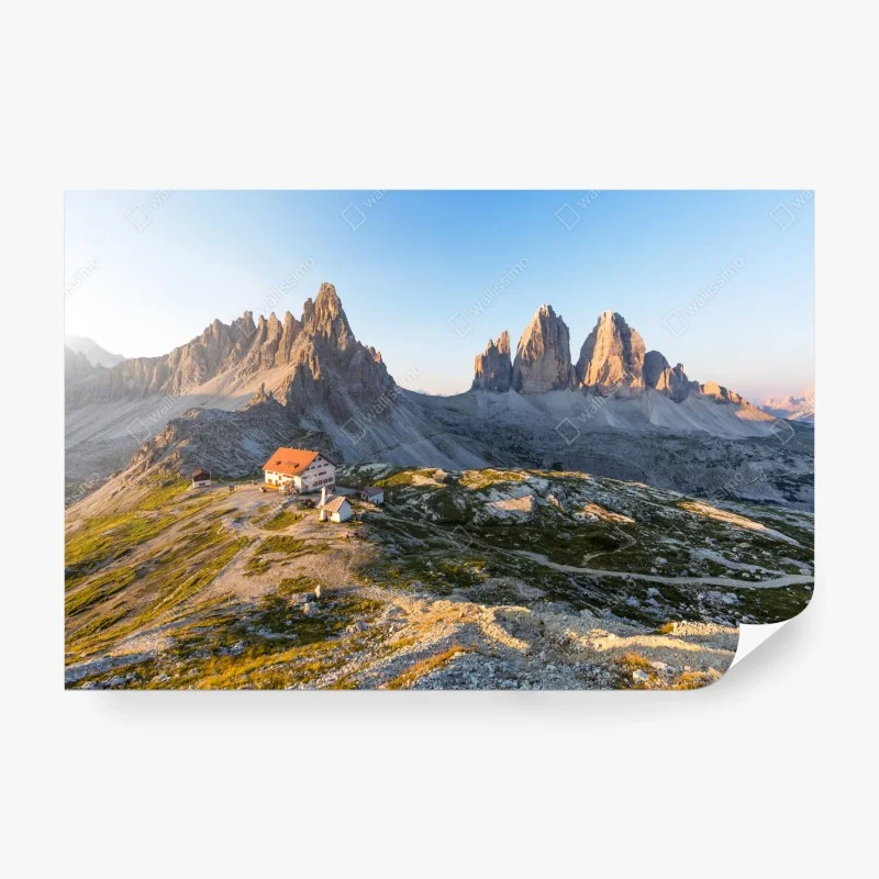 Carta da parati rifugio ai piedi delle Tre Cime di Lavaredo