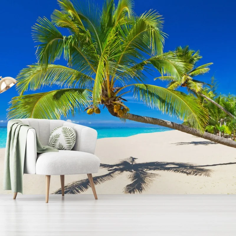 Carta da parati paesaggio tropicale sulla spiaggia