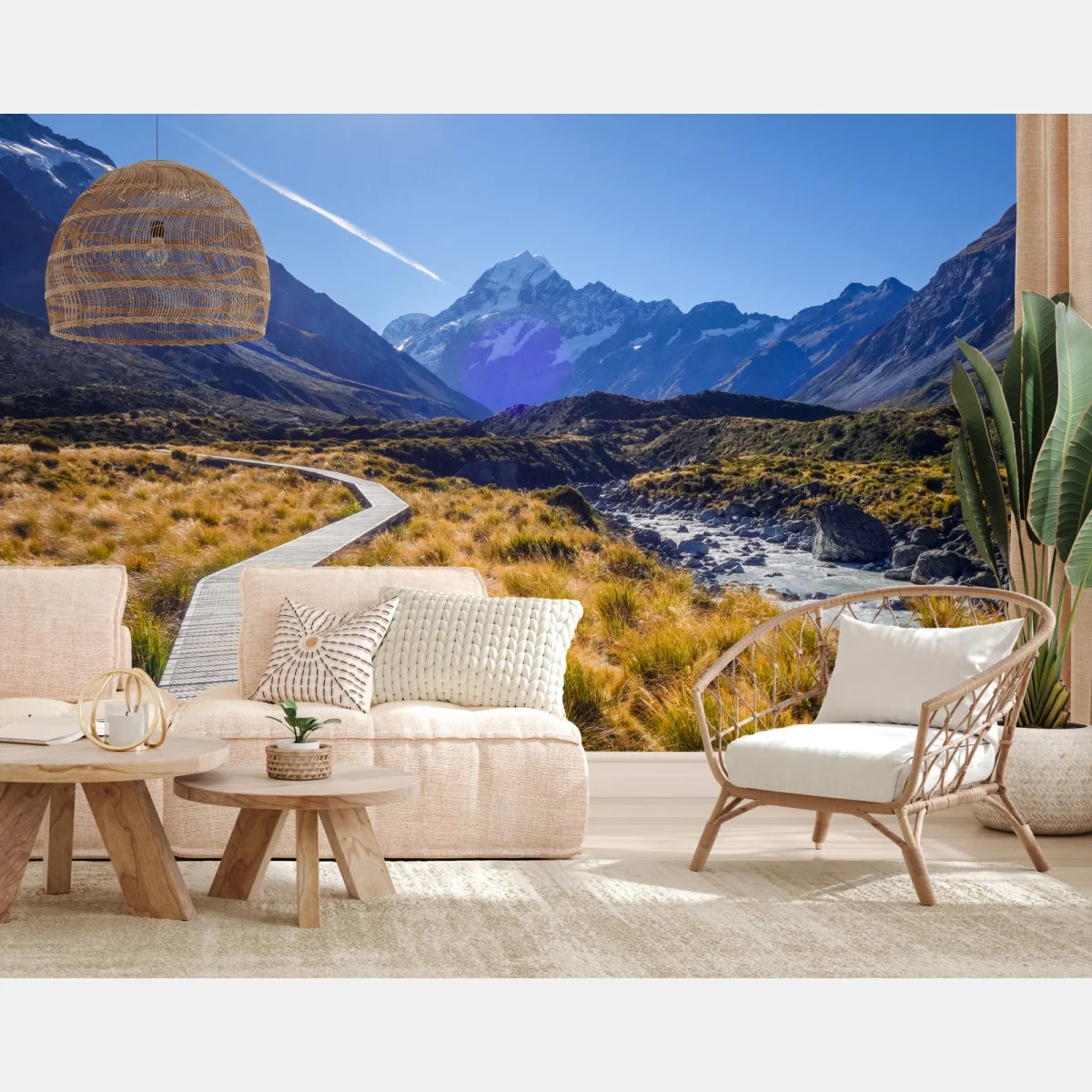 Carta da parati sentiero panoramico nella Hooker Valley verso Aoraki Mount Cook • Wallissimo® Carta da parati sentiero panoramico nella Hooker Valley verso Aoraki Mount Cook • Wallissimo®