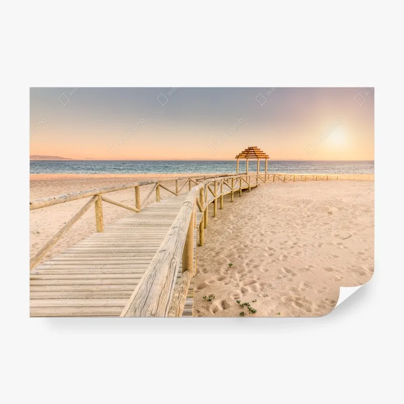 Carta da parati passerella verso il mare di Trafalgar, Cadice