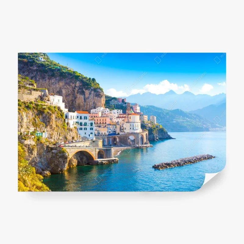 Carta da parati veduta della Costiera Amalfitana sul mare