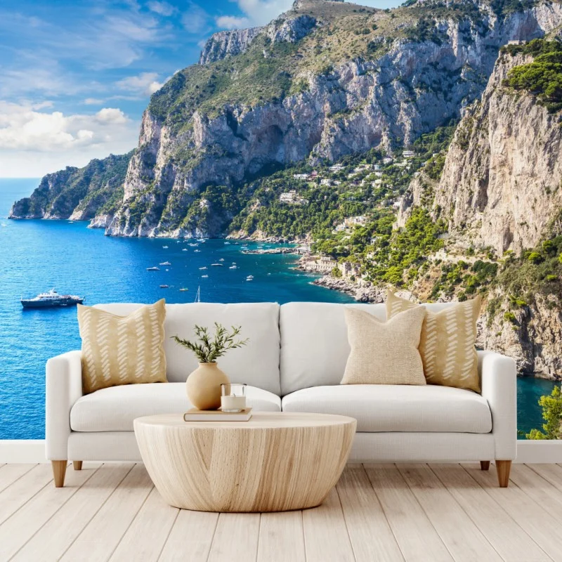 Carta da parati panorama estivo di Capri