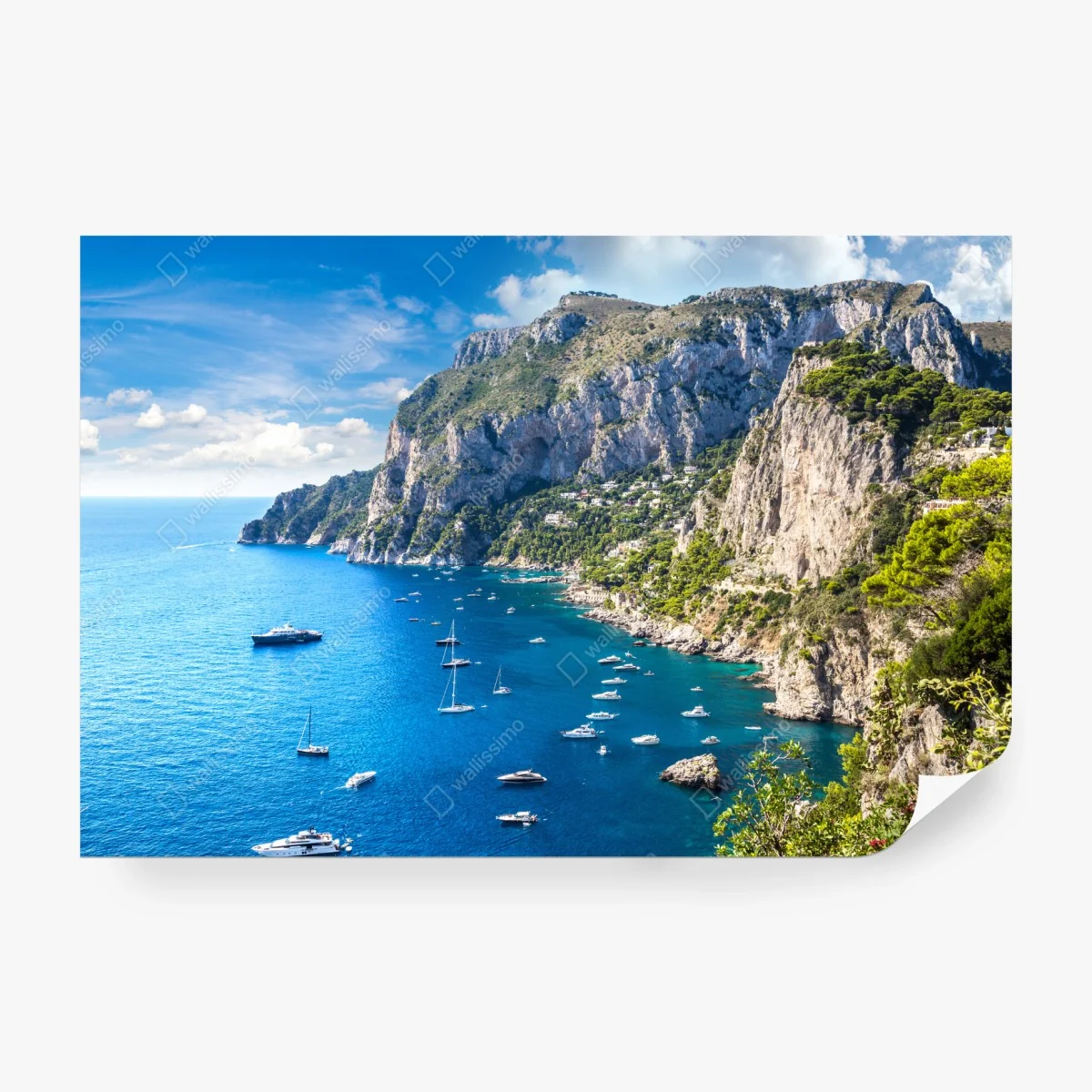 Carta da parati panorama estivo di Capri • Wallissimo®