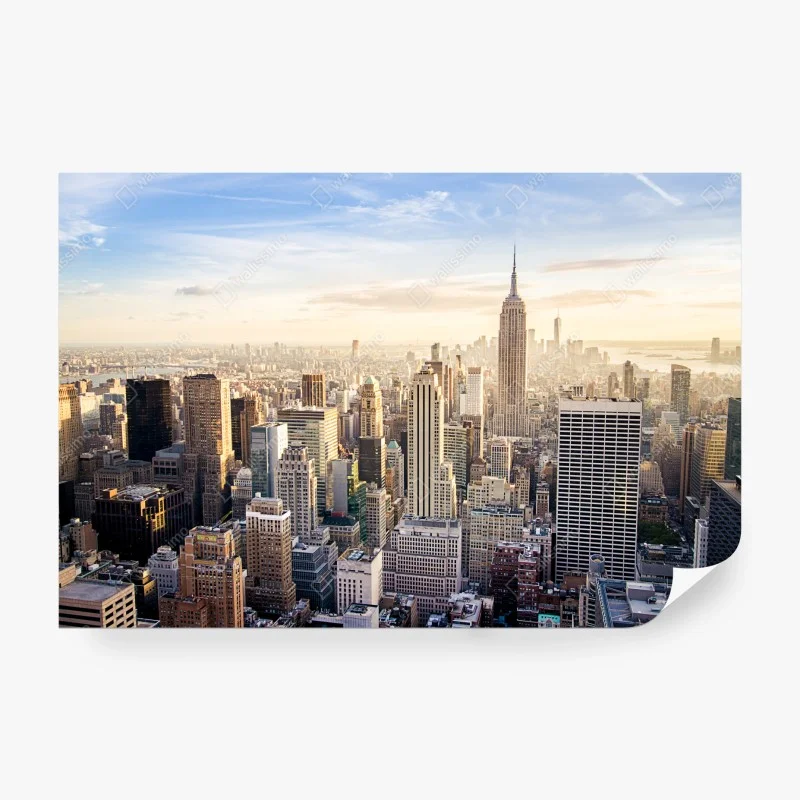 Carta da parati tramonto su New York: skyline di Manhattan