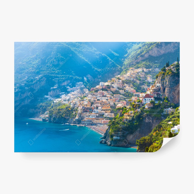 Carta da parati panorama mediterraneo della Costiera Amalfitana