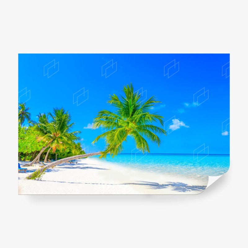 Carta da parati spiaggia paradisiaca alle Maldive