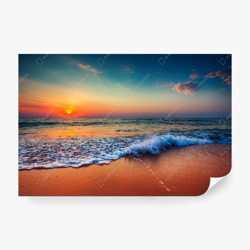 Carta da parati alba sul mare dorato