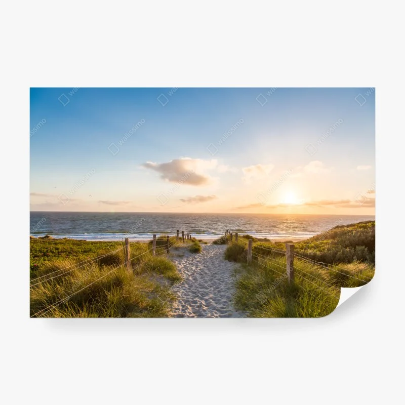 Carta da parati passerella verso il mare al tramonto