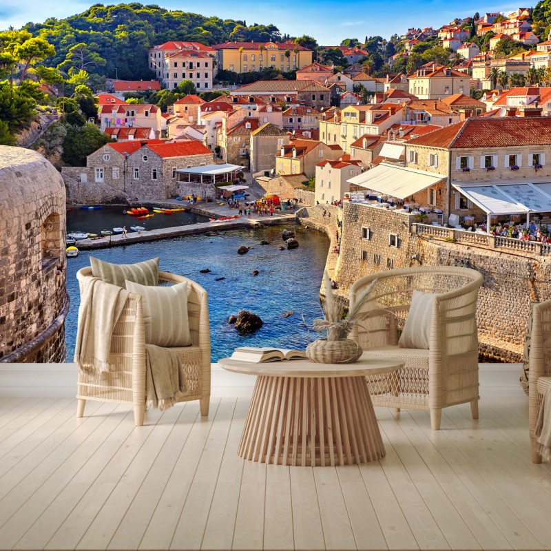 Carta da parati panorama di Dubrovnik dalle antiche mura