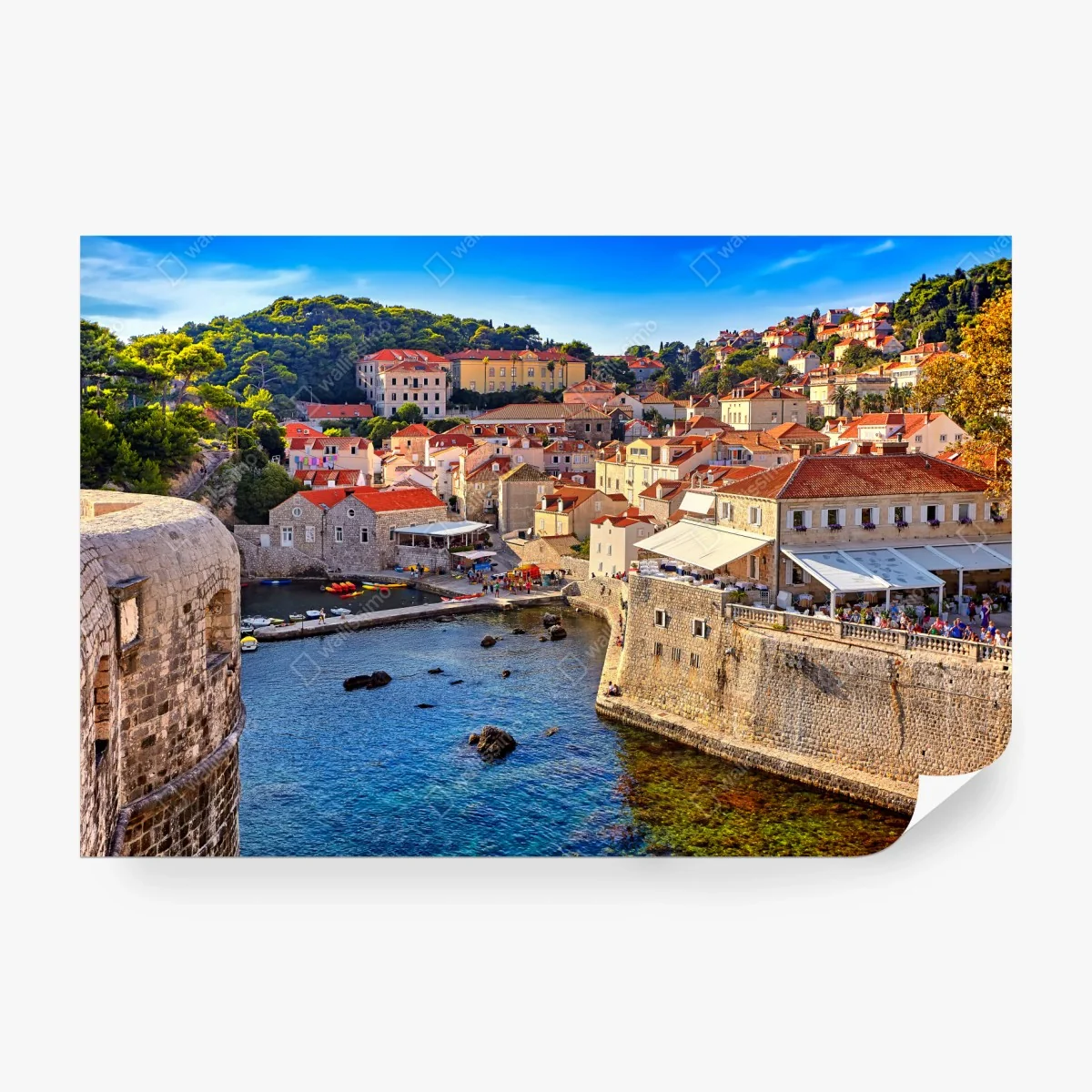 Carta da parati panorama di Dubrovnik dalle antiche mura • Wallissimo®