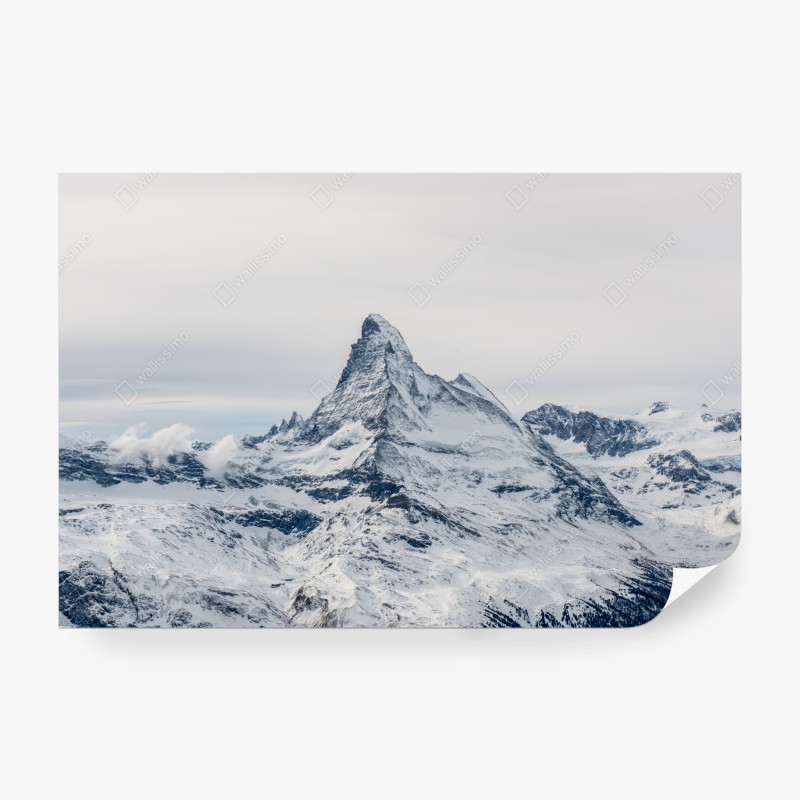 Carta da parati maestosa vetta innevata