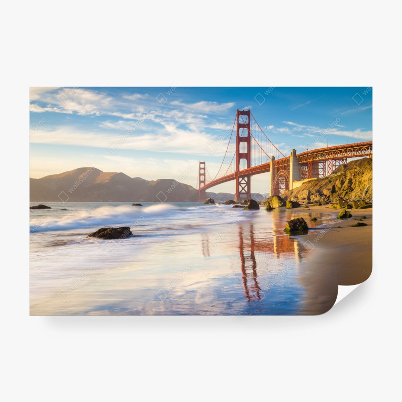 Carta da parati tramonto sul Golden Gate a San Francisco