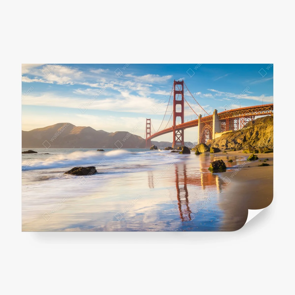 Carta da parati tramonto sul Golden Gate a San Francisco • Wallissimo® Carta da parati tramonto sul Golden Gate a San Francisco • Wallissimo®