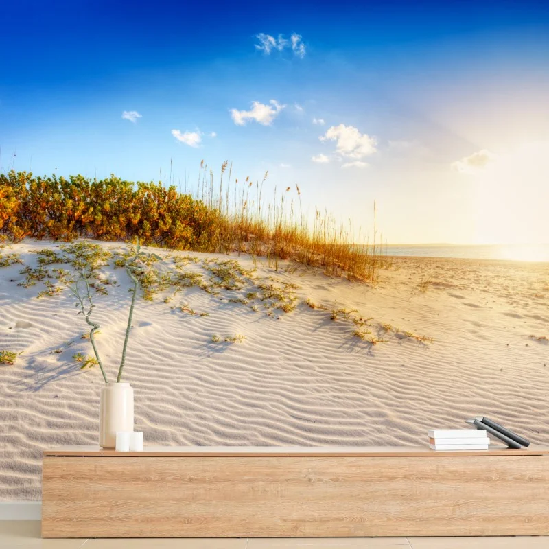 Carta da parati tramonto a Grace Bay — dune dorate