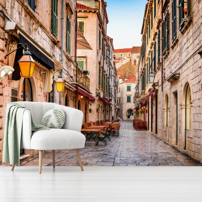 Carta da parati incantevole vicolo di Dubrovnik
