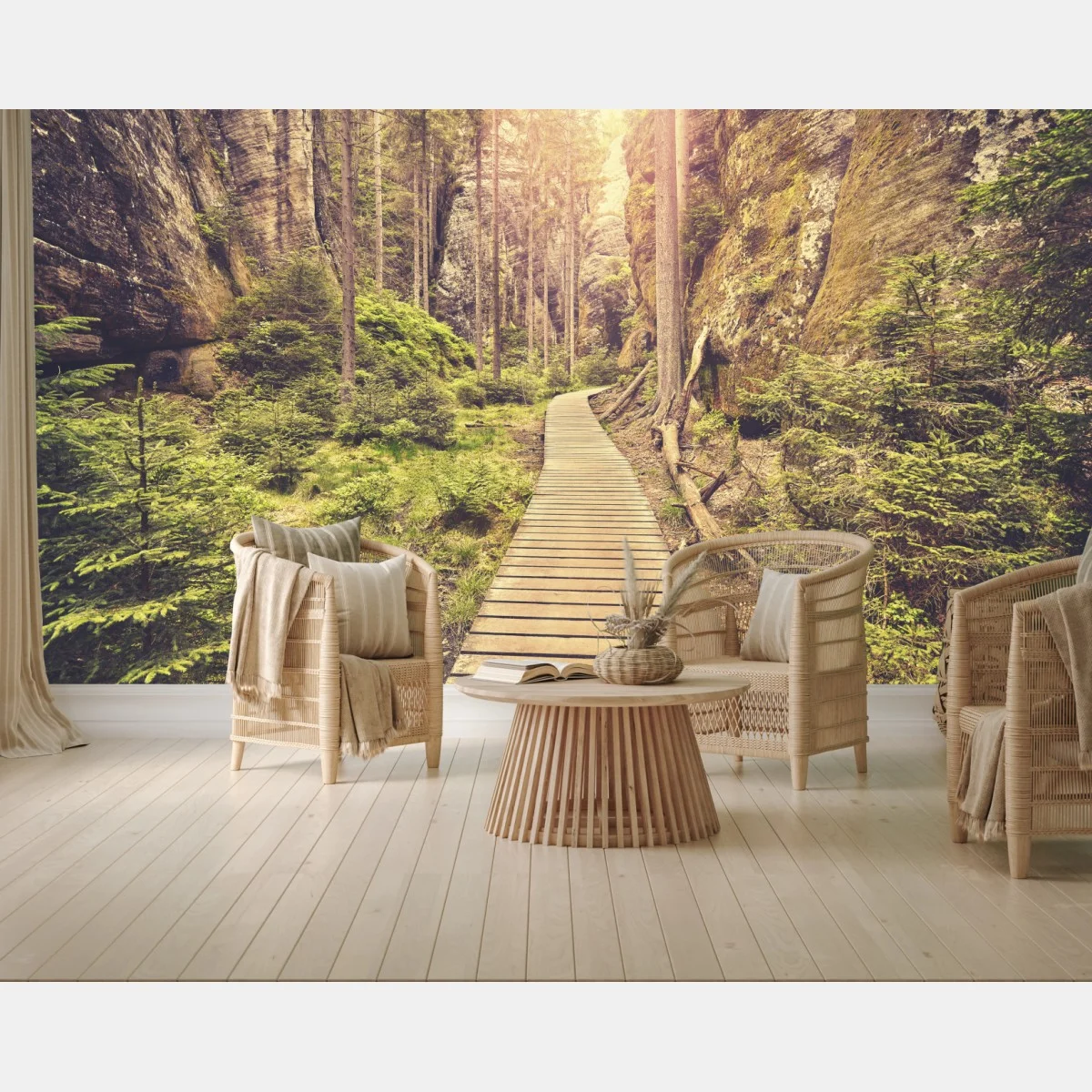 Carta da parati sentiero incantato tra le rocce di Adrspach Teplice • Wallissimo® Carta da parati sentiero incantato tra le rocce di Adrspach Teplice • Wallissimo®