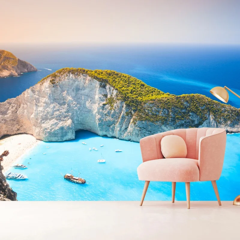 Carta da parati fuga a Navagio, Zakynthos