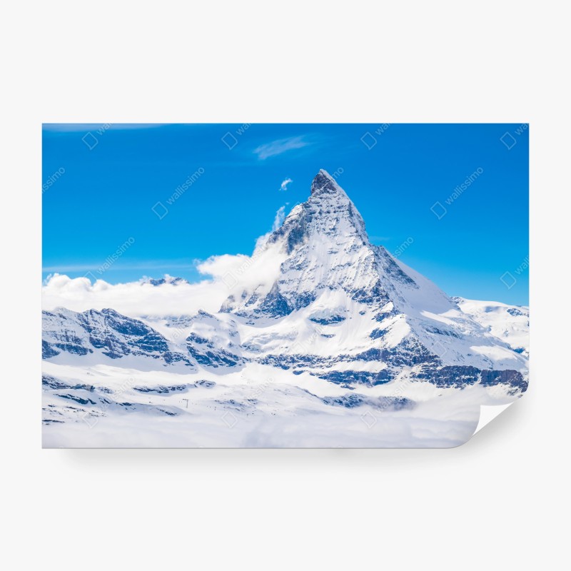 Carta da parati panorama innevato del Cervino dal Gornergrat