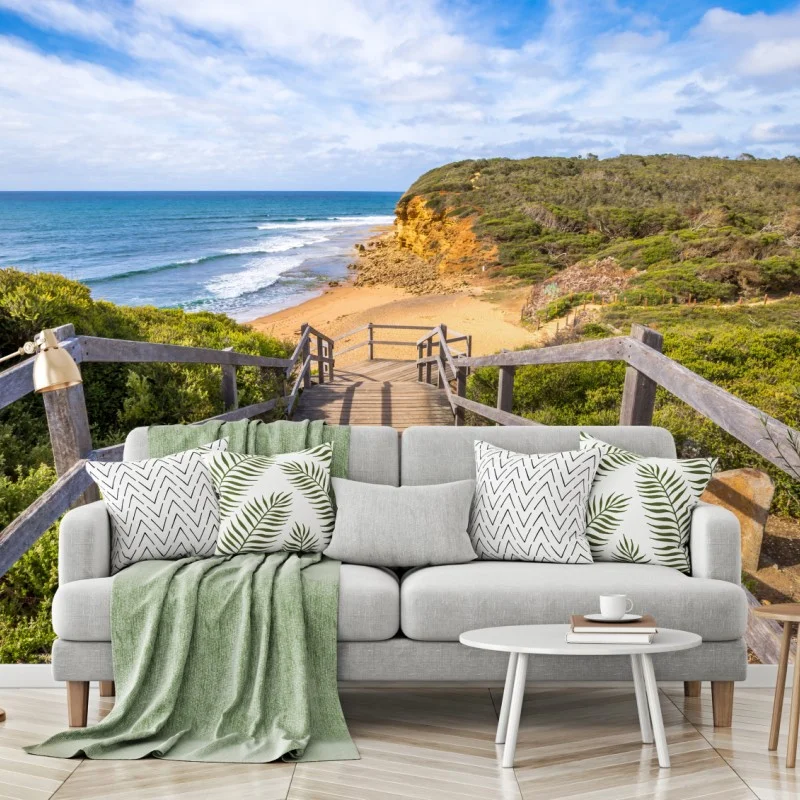 Carta da parati sentiero verso la spiaggia di Bells Beach