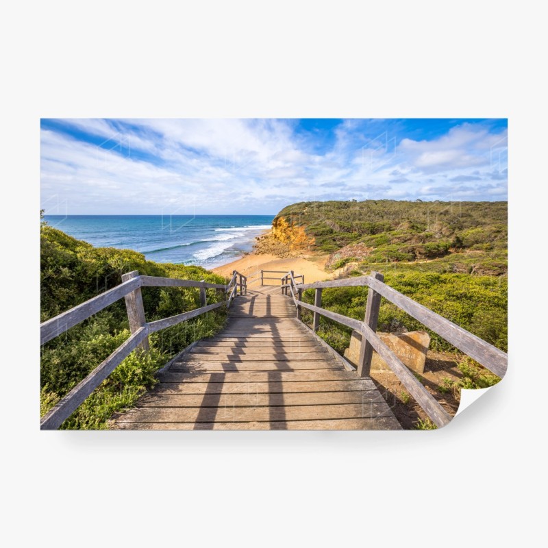 Carta da parati sentiero verso la spiaggia di Bells Beach