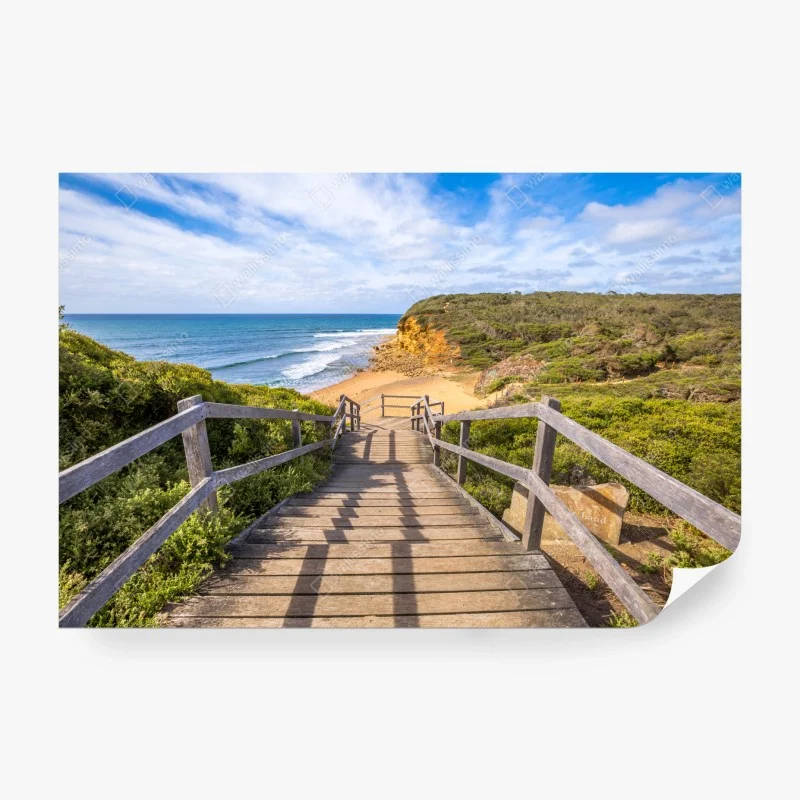 Carta da parati sentiero verso la spiaggia di Bells Beach