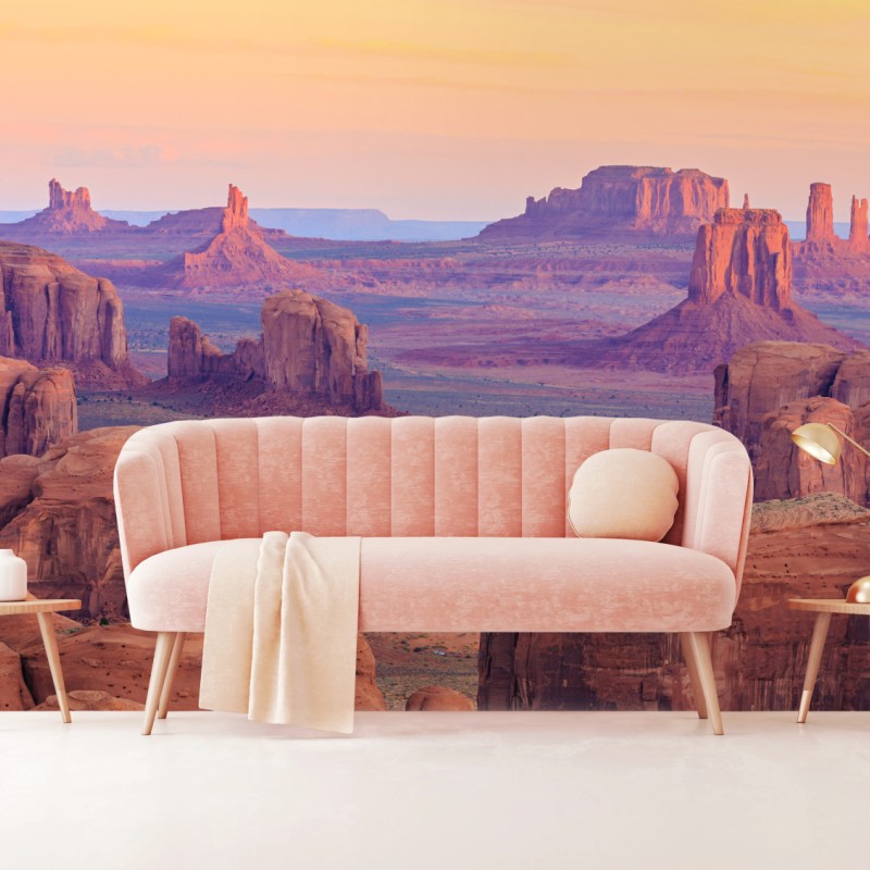 Carta da parati paesaggio desertico al tramonto a Monument Valley