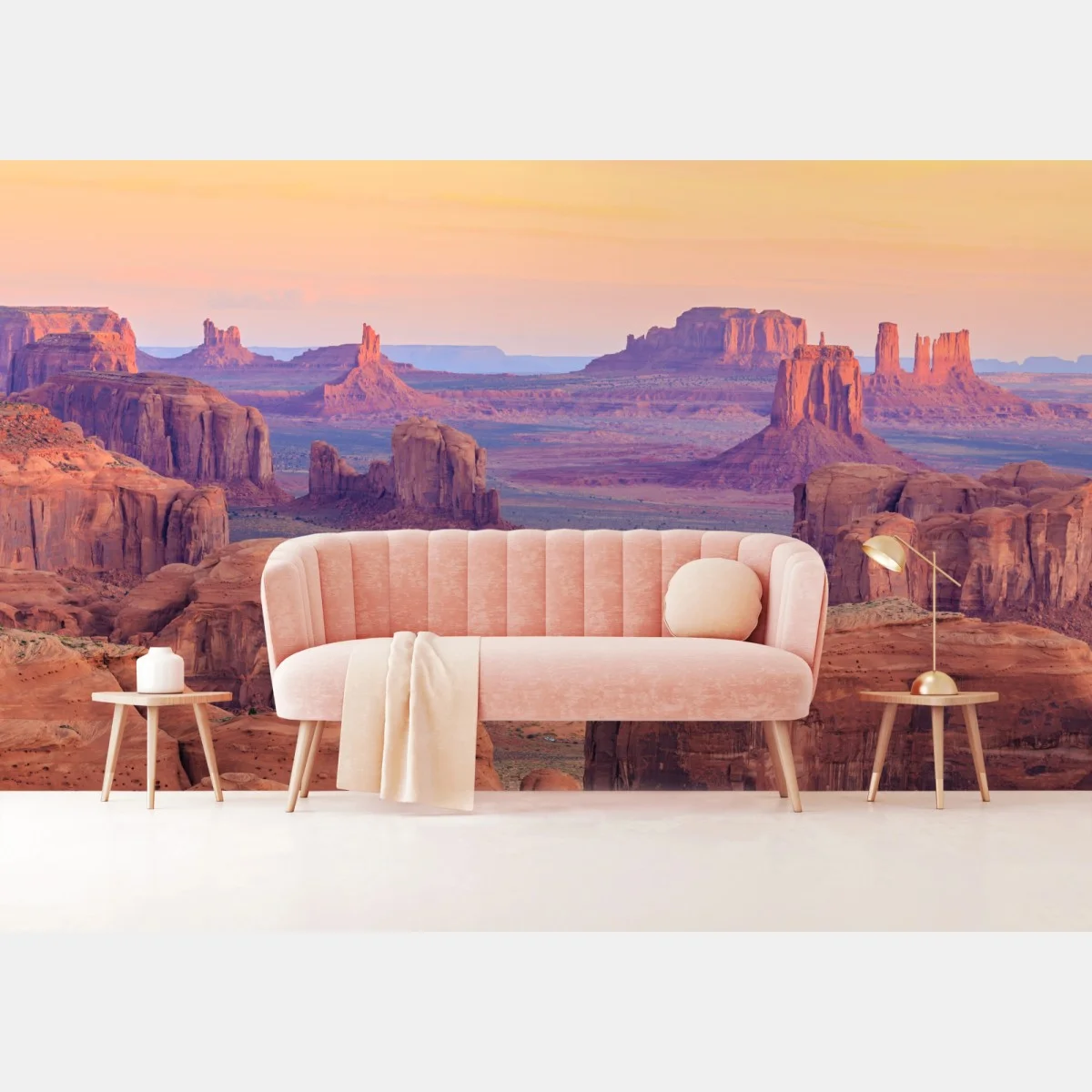 Carta da parati paesaggio desertico al tramonto a Monument Valley • Wallissimo® Carta da parati paesaggio desertico al tramonto a Monument Valley • Wallissimo®