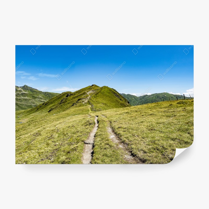 Carta da parati paesaggio con sentiero alpino nello Zillertal, Austria