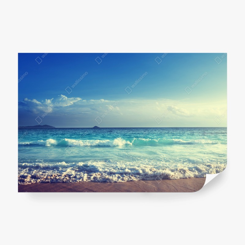 Carta da parati tramonto tropicale alle Seychelles