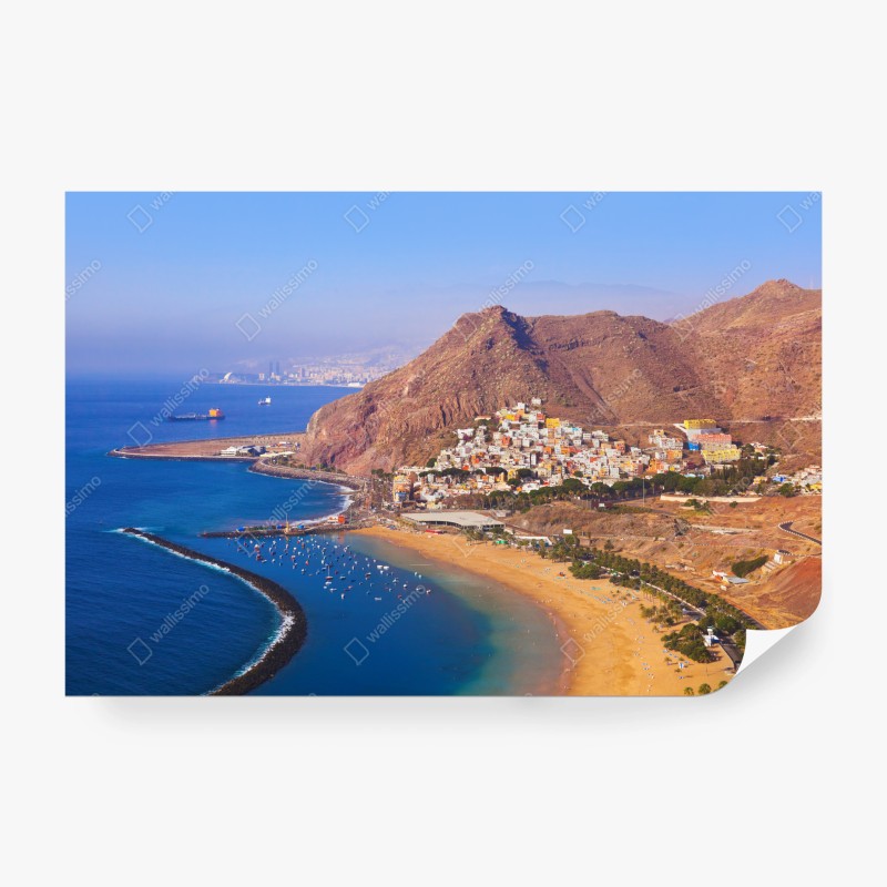Carta da parati vista panoramica su Las Teresitas, Tenerife