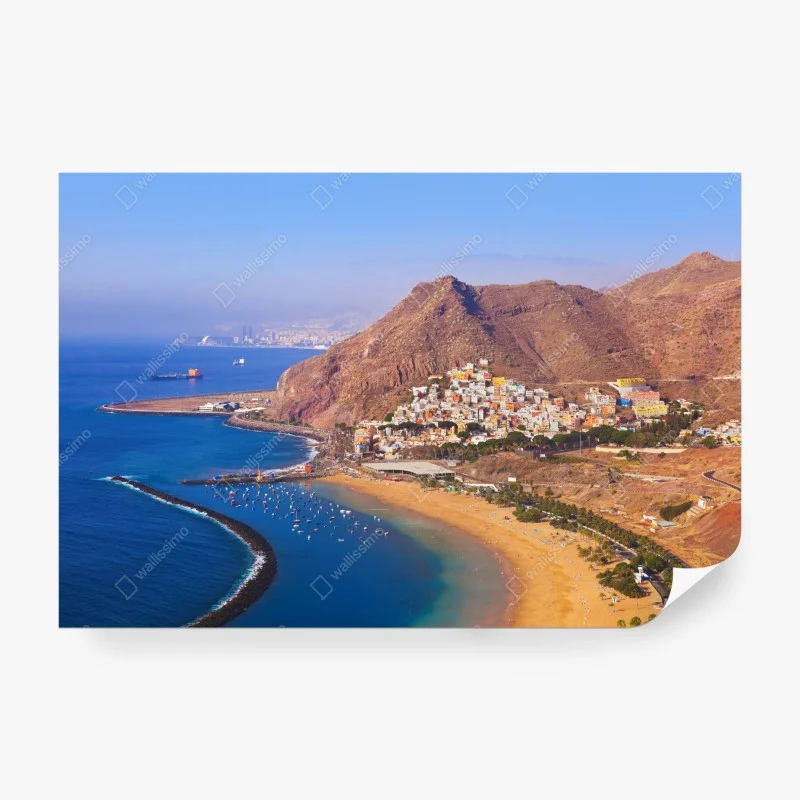 Carta da parati vista panoramica su Las Teresitas, Tenerife