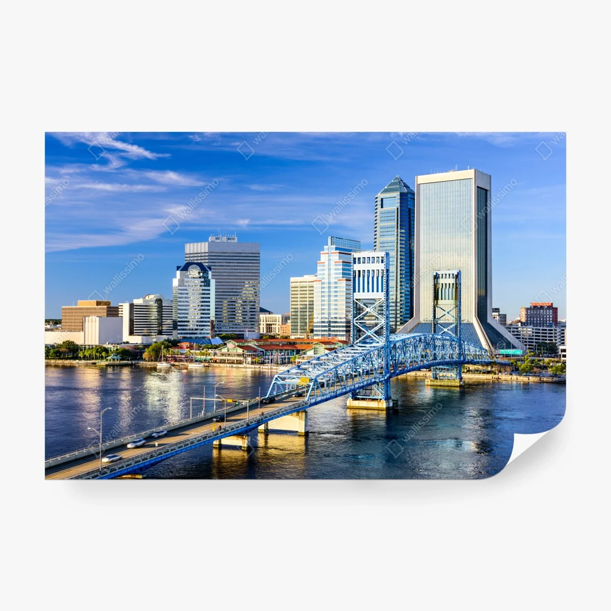 Carta da parati skyline di Jacksonville sul fiume St. Johns • Wallissimo®