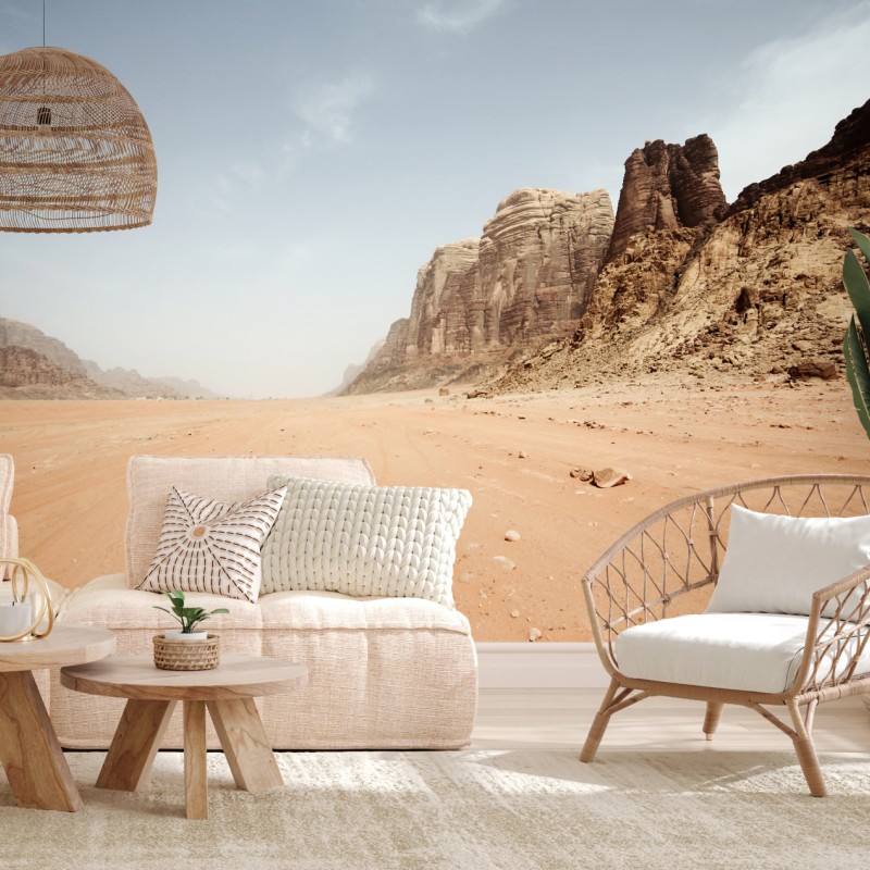 Carta da parati orizzonte infinito di Wadi Rum