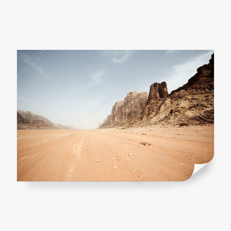 Carta da parati orizzonte infinito di Wadi Rum
