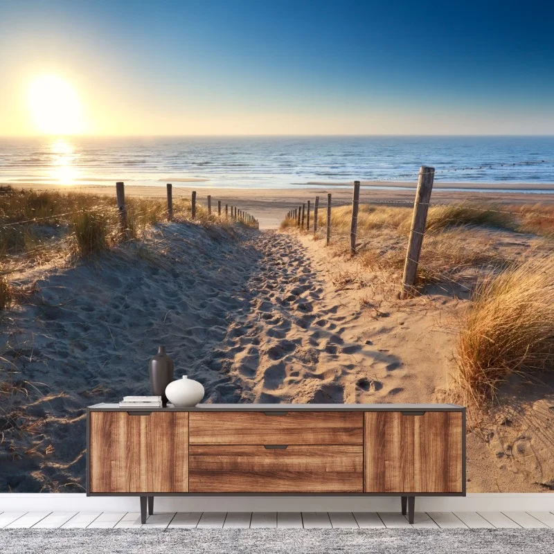 Carta da parati tramonto sulle dune di Zandvoort