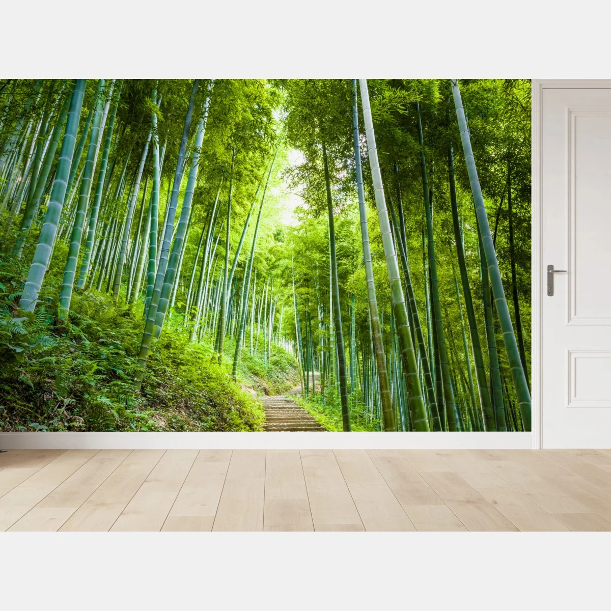 Carta da parati sentiero incantato nella foresta di bambù • Wallissimo® Carta da parati sentiero incantato nella foresta di bambù • Wallissimo®