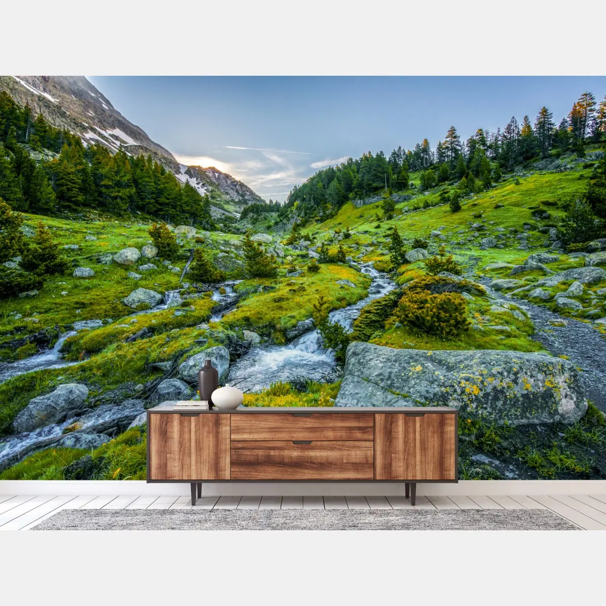 Carta da parati paesaggio alpino nelle valli dei Pirenei del Parco Nazionale Posets y Maladeta • Wallissimo® Carta da parati paesaggio alpino nelle valli dei Pirenei del Parco Nazionale Posets y Maladeta • Wallissimo®
