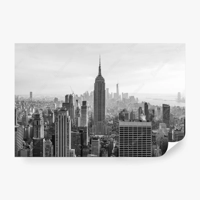 Carta da parati panorama urbano di New York in bianco e nero