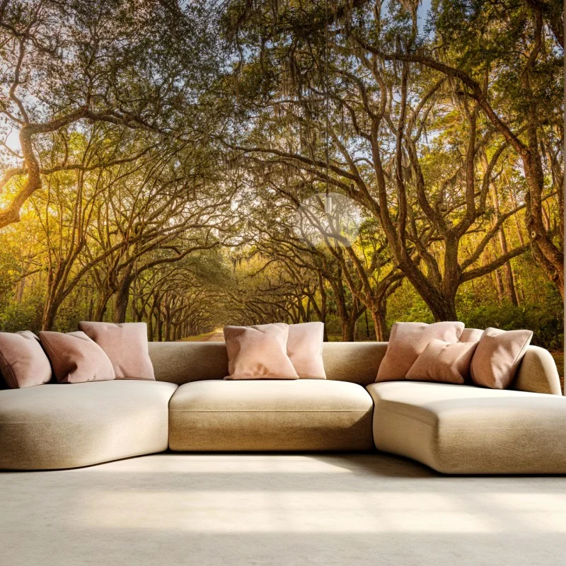Carta da parati viale di querce imponenti a Savannah