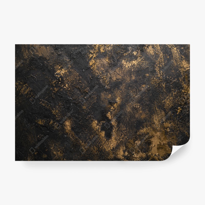 Carta da parati elegante texture nera con sfumature dorate