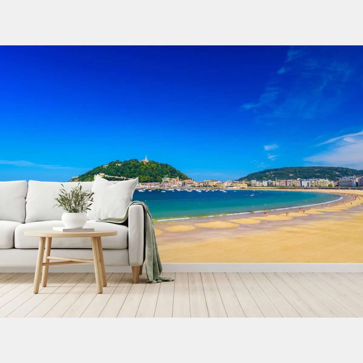 Carta da parati panorama marittimo della baia soleggiata • Wallissimo® Carta da parati panorama marittimo della baia soleggiata • Wallissimo®