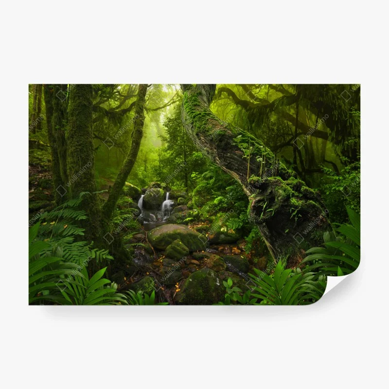 Carta da parati foresta incantata immersa nel verde