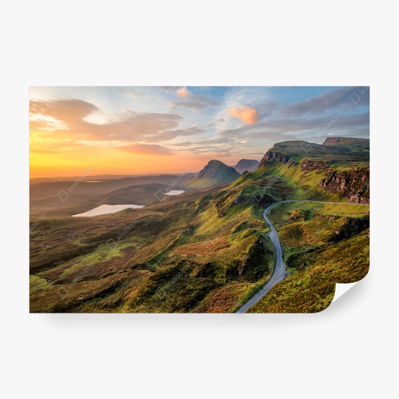 Carta da parati tramonto sulle colline rocciose