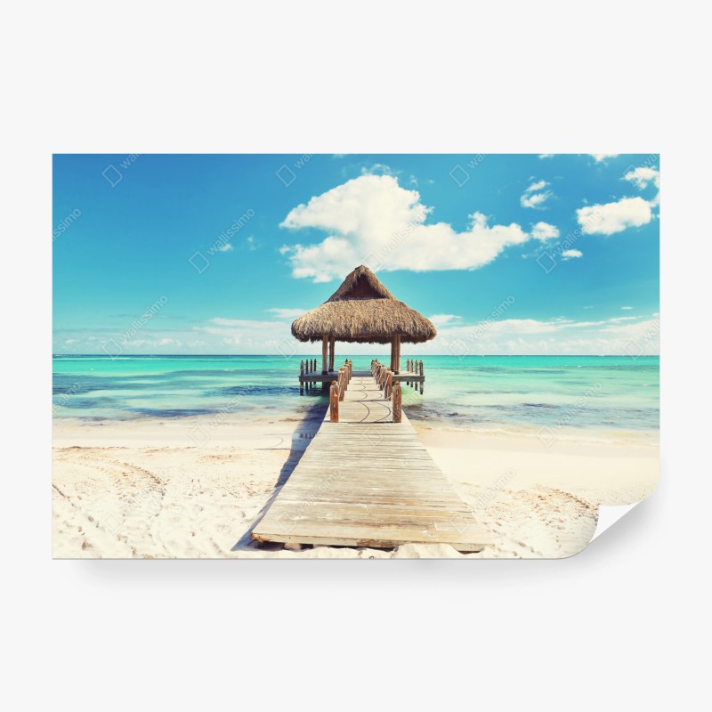 Carta da parati molo tropicale a Punta Cana