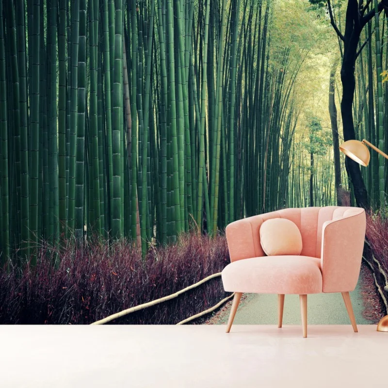Carta da parati sentiero sereno nel bosco di bambù di Arashiyama